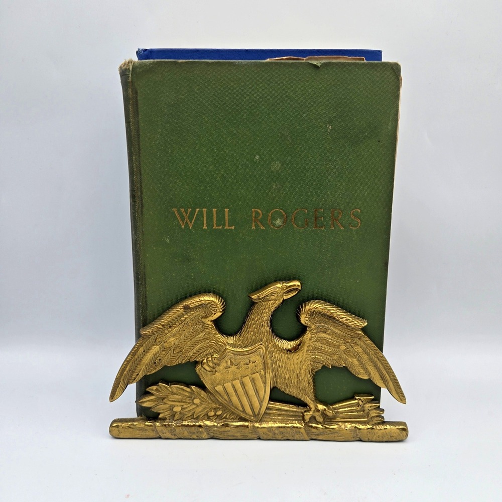 Brass Spread Eagle Bookend Patriotic Americana 1952 Virginia Metalcrafters